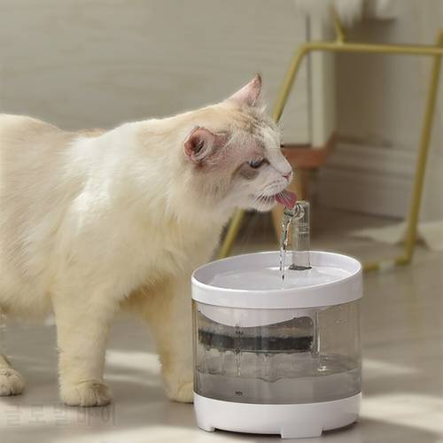 1.6L Cat Drinking Bowl Fountain with 2 Filters Automatic Smart Pet Water Dispenser Water Dispenser Cat and Dog Pet Auto Feeder