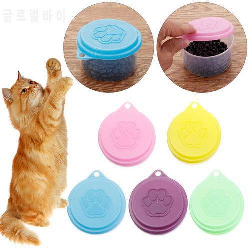 1/3/5pcs Pet Food Tin Cover Dog Cat Bowl Plastic Lids Can Caps Fresh Top Covers Storage Box Cover Pet supplies