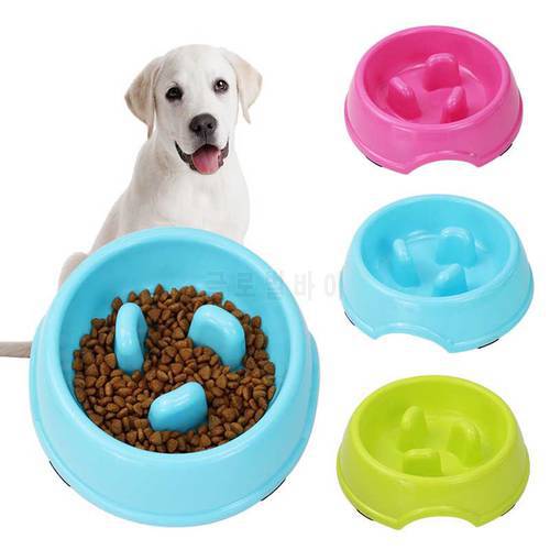 dog food dispenser slow feeder bowl silicone food container Nonslip Prevent breakage With stand down pet eating slow feeder dog