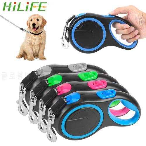 HILIFE Dog Roulette Leash Rope 3/5/8M Retractable Long Strong Pet Large Big Dogs Walking Leashes Leads Automatic Extending