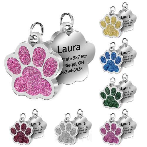 Personalized Pet ID Tags Engraved Pet Name Number Address Cat Dog Collar Pet Pendant Puppy Cat Necklace Charm Collar Accessories