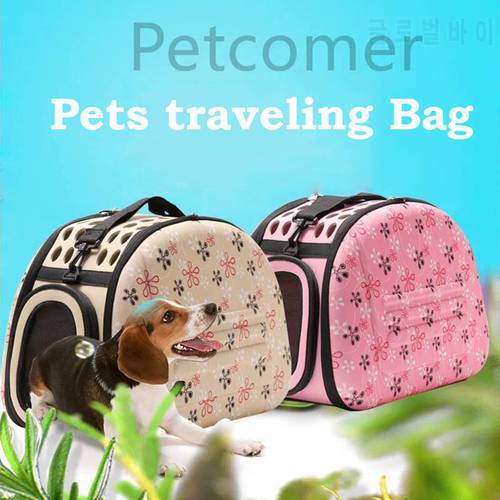 Pet Carrier Messenger Bag Foldable Cat Backpack Bag Mesh Breathable Portable Outdoor Dog Shoulder Capsule For Small Dog Supplier