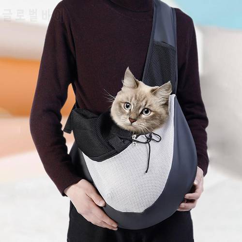 Outdoor Carry Pet Cat Breathable Mesh Shoulder Bag Waterproof Cloth Messenger Bag For Transporte Pet Cat Small Dog