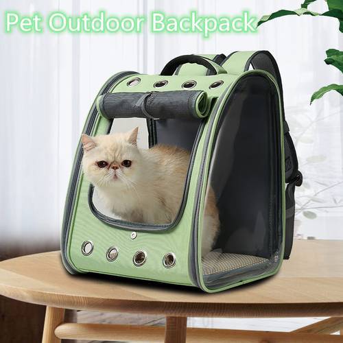 New Pet Carrying Bag Cat Dog Outdoor Backpack PVC Portable Breathable Foldable Space House Transparent High Capacity Travel Nest