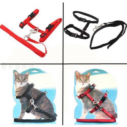 New Nylon Pet Cat Kitten Adjustable Harness Lead Leash Collar Belt Safety Rope