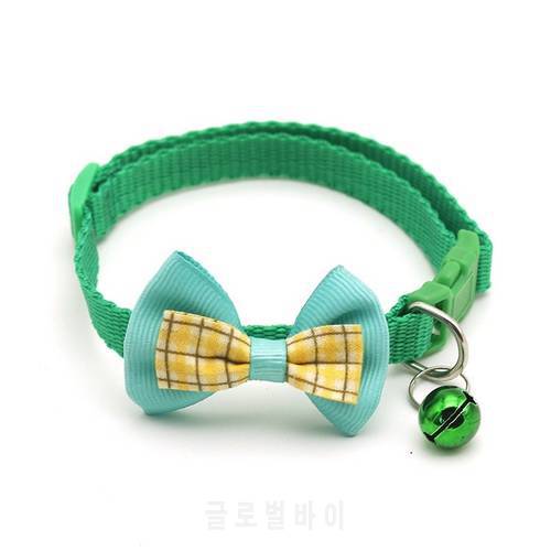 1pc New Candy Color Adjustable Bow Tie Bell Bowknot Sale Collar Necktie Puppy Kitten Dog Cat Products for Pets Accessories