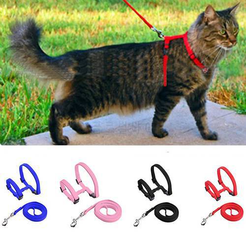 Dog Cat Collar Harness Leash Adjustable Nylon Pet Traction Cat Kitten HCollar Puppy Dog Cat Product Small Pet Harness Belt
