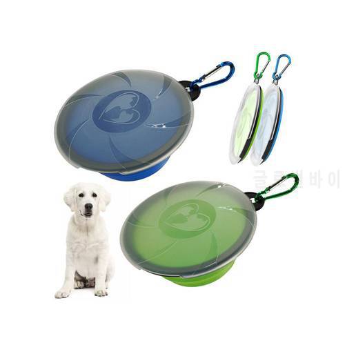 450ML Dog Bowls Pet Dogs Cats Feeder Travel Collapsible Dog Water Bowl Portable Washable Pet Food Container For Indoor Outdoor