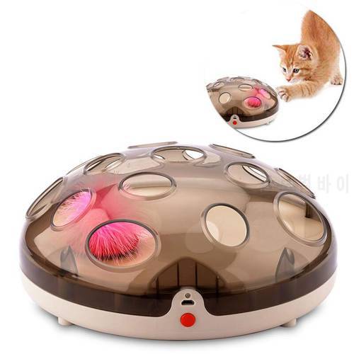 Interactive Electric Funny Cat Toy for Feather Teaser Cat Toy Rechargeable Maglev Bouncing Catching Game Training Cat Toy