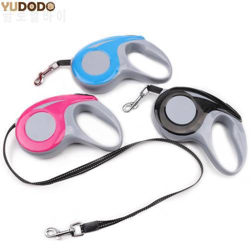3M/5M One Hand Control Retractable Dog Leashes ABS Nylon Walking Running Training Reflective Leash For Small Medium Dogs