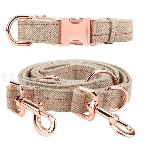 Adjustable Pet Collar Leash Set Nylon Soft Cotton Pet Collar Leash For Medium Large Dogs Dog accessories