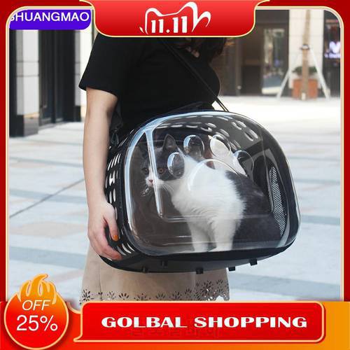 Pet Carrier for Cat Folding Dog Bag Collapsible Space Travel Backpack Single Shoulder Handbag Portable Transport Cage Products
