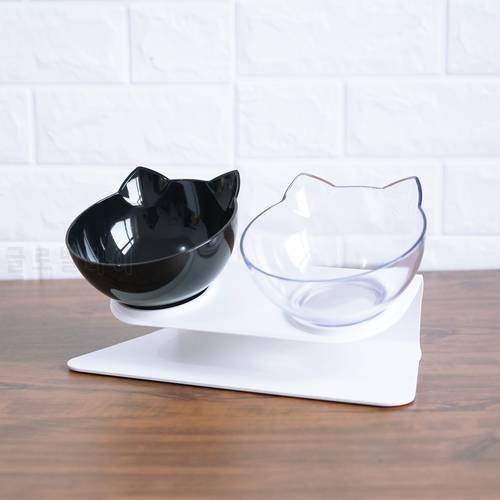 Non-slip Double Cat Bowl Dog Bowl With Raised Stand Pet Supplies Cat Water Bowl For Cat Food Bowls For Dog Feeder Pet Products