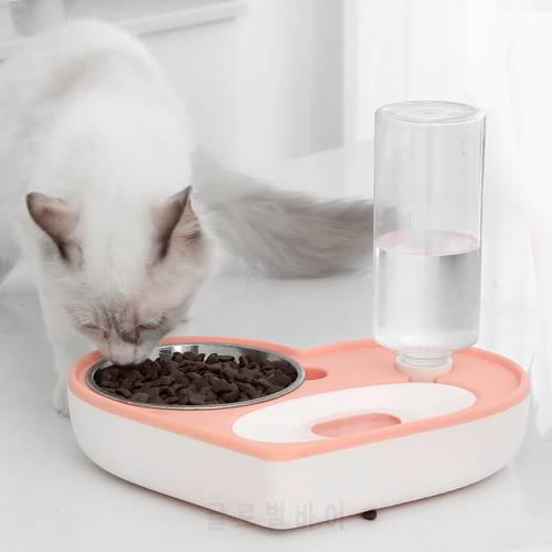 Heart Shape Cat Bowl Water Dispenser Automatic Water Storage for Dog Cat Food Bowl Food Container Pet Feeding Bowls Pet Supplies