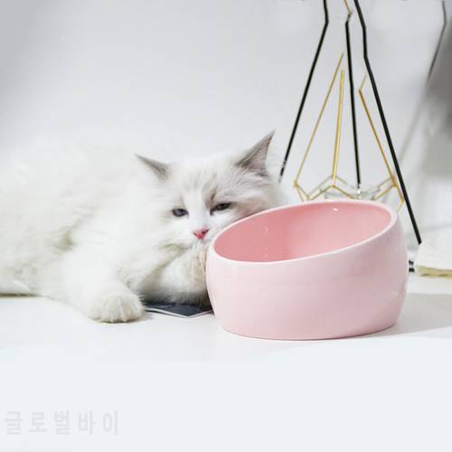 Lovely Cat Feeder Ceramic Bowl Dog Food Bowl Container Pet Feeding Delicious Gatos Productos Para Mascotas Cat Accessories