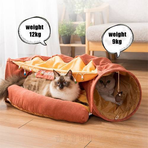 Foldable Cat Tunnel Cat House Pet Supplies Cat Play Toys Detachable Cat Bed Pet Tunnels Large Size Pet House