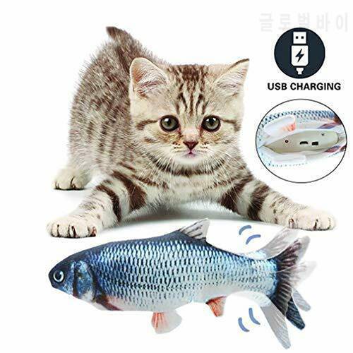 Electric Moving Fish Cat Toy Flopping Simulation Wagging Fish Pet Funny Chew Bite USB Charger Kitten Plaything Supplies