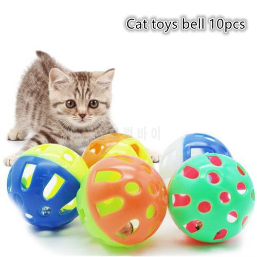 Cat toys bell Colourful Cat Ball Toy With Jingle Bell Inside Kitten Cat Toys Pet Cat Teaser Colorful Balls Cats Chase Rattle Toy
