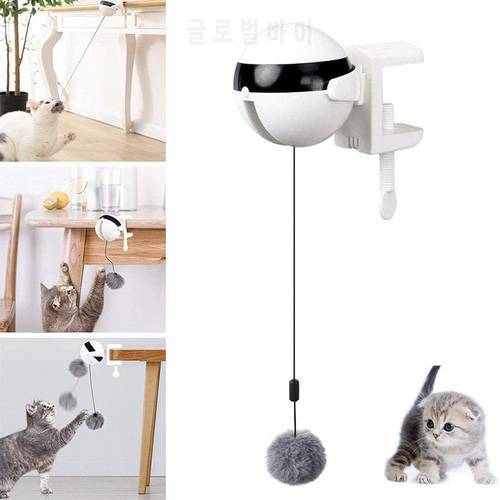 Automatic Smart Cat Toys Ball Interactive Catnip USB Rechargeable Self Rotating Colorful Led Feather Bells Toys for Cats Kitten