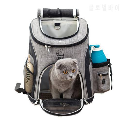 Pet travel backpack Puppy carrier bag Portable dog bag Carrying for cats small dogs Chihuahua Backpack for a cat with window