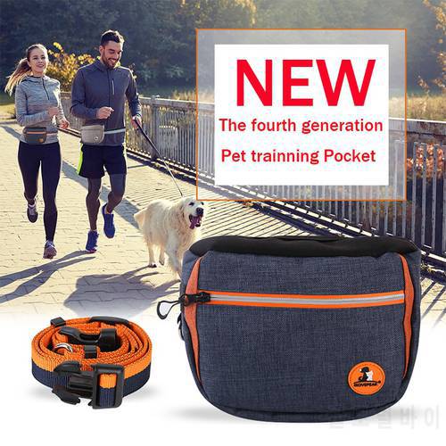 NEW Large Capacity Pet Dog snack bag Dog Leashes Waist belt pet training Pocket Bag Outdoor Bait phone Toy Carrier Bag Pack