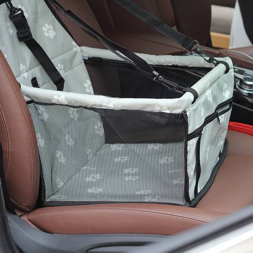 Travel Pet Dog Car Carrier Seat Bag for dogs in the car Safety Pet Transport print paw Car Folding Hammock autogamic for dogs