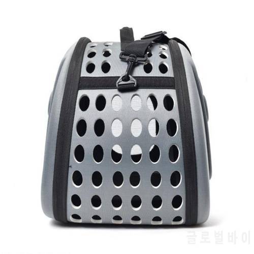 Dog Cat Carrier Cage Fashionable Breathable Foldable Pet Carrier Crossbody Bag