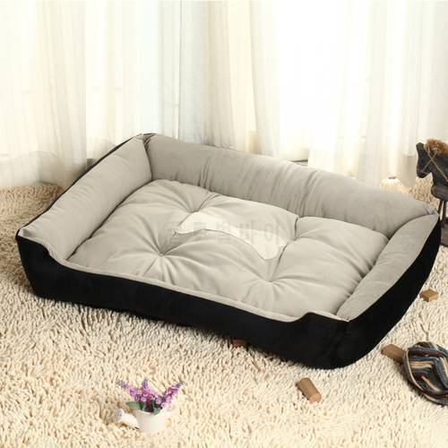 Bone Print Soft Warm Dog Bed Small Large Breed Dog Bed Sofa Mat House Cot Pet Bed House For Medium Large Dogs Pet Supplies