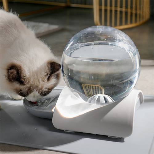 2.8L Pet Feeding Supplies Automatic Water Dispenser Fountain Bubble Cat Water Bowl Large Drinking Bowl Cat Bowl Accessories
