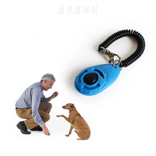 Pet Trainer Clicker Training Whistle Training Dog Click Sound Adjustable Sound Plastic Key Chain and Wrist Strap Pet Supplies
