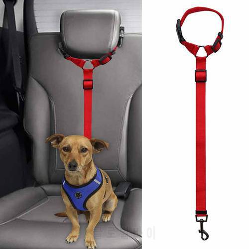 1pcs Nylon Pets Seat Lead Leash Dog Harness Vehicle Seatbelt Pet Cat Supplies Travel Clip Adjustable Safety Seat Belt