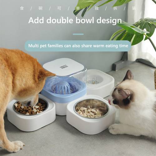 2020 1.8L New Bubble Pet Bowls Food Automatic Feeder Fountain Water Drinking for Cat Dog Kitten Feeding Container Pet Supplies