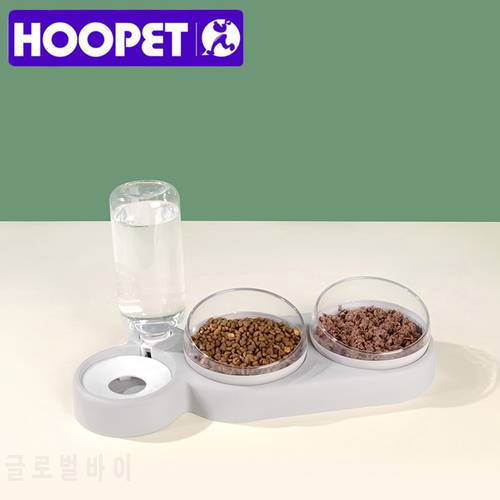 HOOPET New Pet Dogs Cats Double Bowls Food Water Feeder Container Dispenser For Dogs Cats Bowl Automatic Feeder Pet Supplies