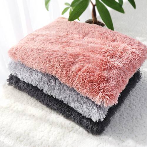 Soft Winter Dog Cat Mat Plush Fleece Thick Dogs Puppy Bed Removable Pad Pet Sleeping Mat Cushion for Small Medium Large Dogs