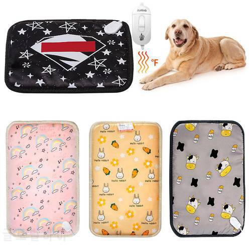 40*60cm Pet Electric Blanket Waterproof Electric Heating Dog Bed Mats Adjustable Temperature Heating Chair Cushion Cats Bed Pad