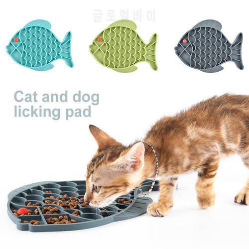 Pet Supplies Dog Cat Slow Feeder Fish Shape Food Bowl Anti Choking Feeding Dish Plate dog accessories Pet Feeder Bowl