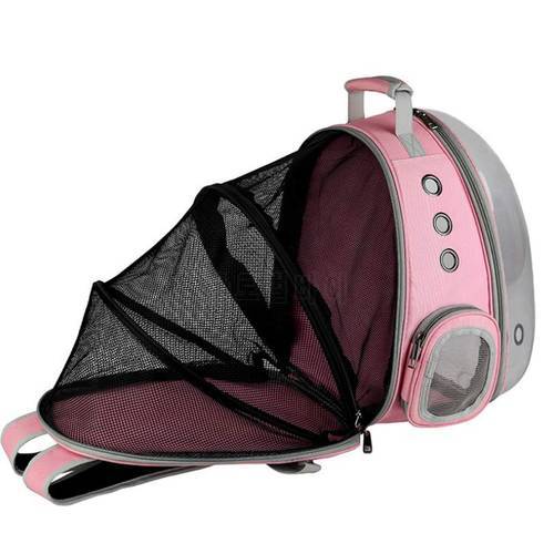 Expandable Cat Backpack Space Capsule Bubble Transparent Clear Pet Carrier Cat Carrying Hiking Traveling Backpack for Small Do