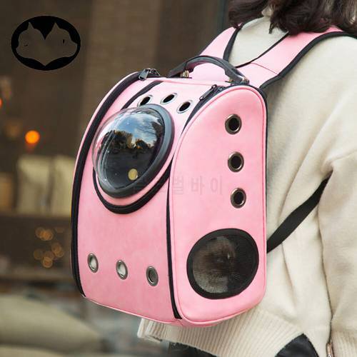 Leather Carrier for Cat Backpack for Cats Transparent Bag for Cats Pet Product Cat Backpack Window Cat Carrier Backpack Carrier