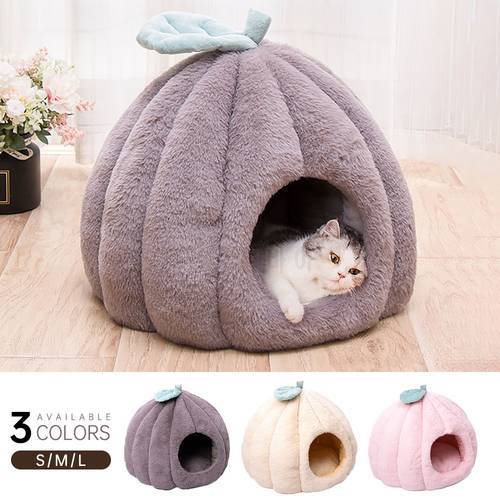 Winter Removable Cat Bed House Dog Sleeping Mat Pad Winter Warm Pet Washable Cushion Puppy House Soft Plush Pet Bed