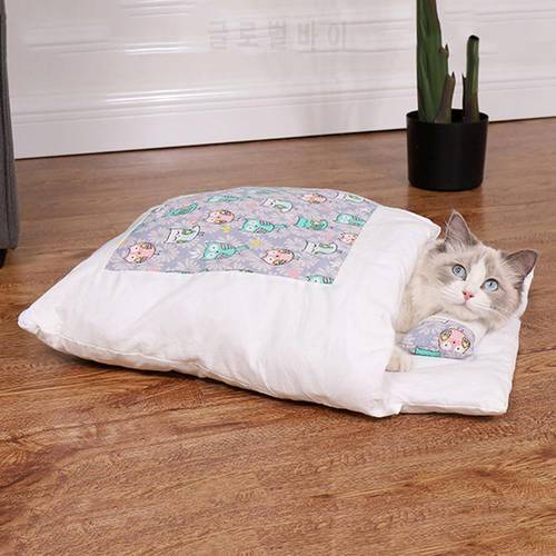 Washable Cat Bed Blanket Sleeping Bag Nest Animals Sleeping Sofa Bag Pet Small Dogs Blanket Winter Protection Kennel Nest
