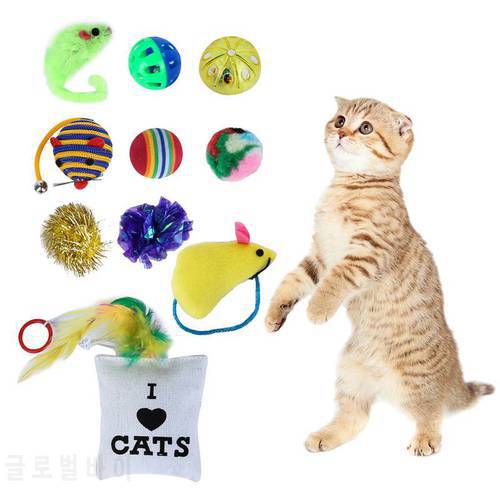 10/14 Pcs/lot Mini Playing Mouse Toys Gift For Cats Dogs Kitten Value Pet Toys Ball Rope Mouse Random Toys Dog Supplies