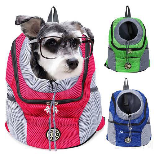 Pet Backpack Pet Carrier for Dogs Mesh Handle Bags Outdoor Travel Dog Puppy Breathable Head Out Chest Front Carrier Bag Backpack