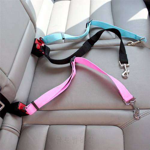 14 Colors Upgraded Dog Car Seat Belt Adjustable Harness Leads Belts Elastic Reflective Pets Vehicle Seatbelt Travel Safety Rope
