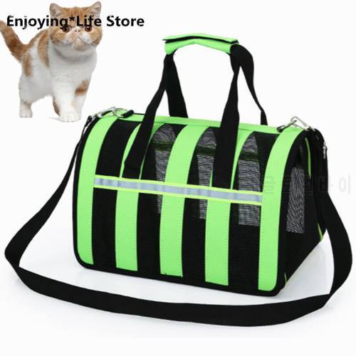 Reflective Cat Carrier Foldable Pet Carrying for Dogs Cats Puppy Dog Kedi Shoulder Bags Backpack transportin gato Pet Products