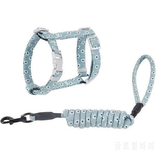 Cat Traction Rope Japanese Style Adjustable Cat Small Dog Harness Anti-stroke Traction Cat Walking Supplies Puppy Kitten Collar