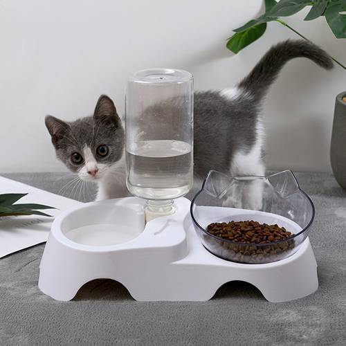 Non-slip Cat Bowls Double Pet Bowls With Raised Stand Pet Dogs Food and Water Feeders Bowl For Cats Pet Products Bowls and Bowls