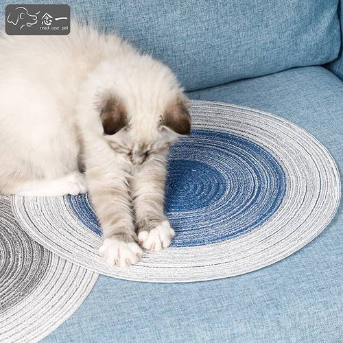 Pet Supplies New Cat Claw Board Hand-woven Ramie Mat Cat Grinding Claw Mat Summer Cat Mat