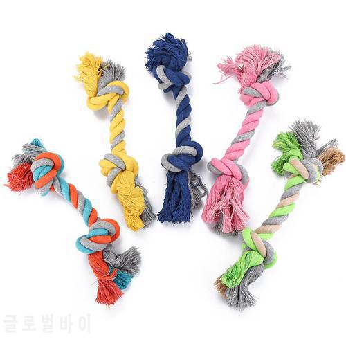1PC Dog Chew Toy Puppy Teething Toy Bite Resistant Cotton Rope Knot Kitten Teeth Cleaning Rope Toy Braided Pet Training Rope Toy