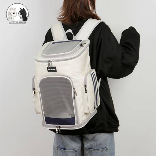 Fashion Breathable Cat Travel Bag Casual Portable Pet Carrier Outdoor Backpack for Cat Small Dog Large Capacity Puppy Kitten Bag