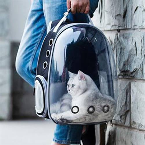 New Transparent Pet Backpack Space Capsule Breathable Small Dog Pet Travel Carrier Handbag Space Capsule Box Cage 2020 New
